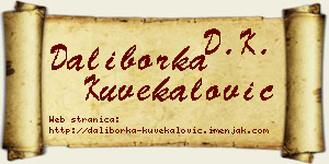 Daliborka Kuvekalović vizit kartica